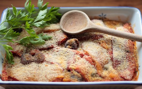 Gratinierte Paprikas (Peperoni al gratin)